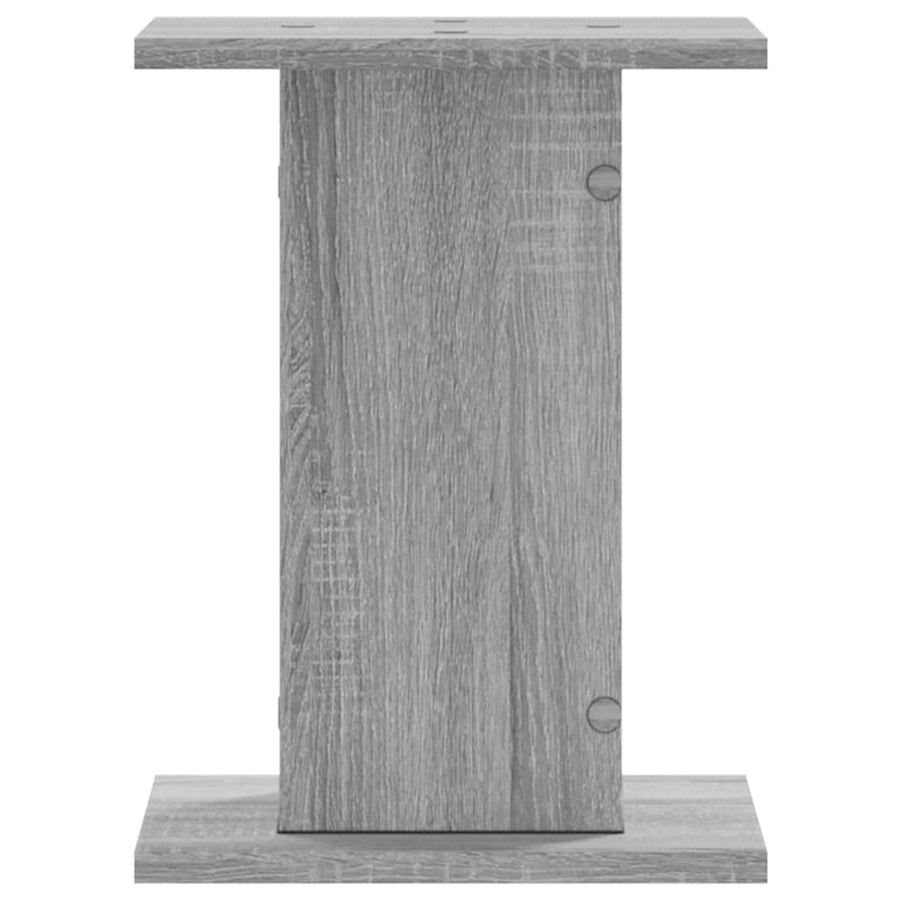 Speakerstandaards 2 st 30x30x40 cm bewerkt hout grijs sonoma