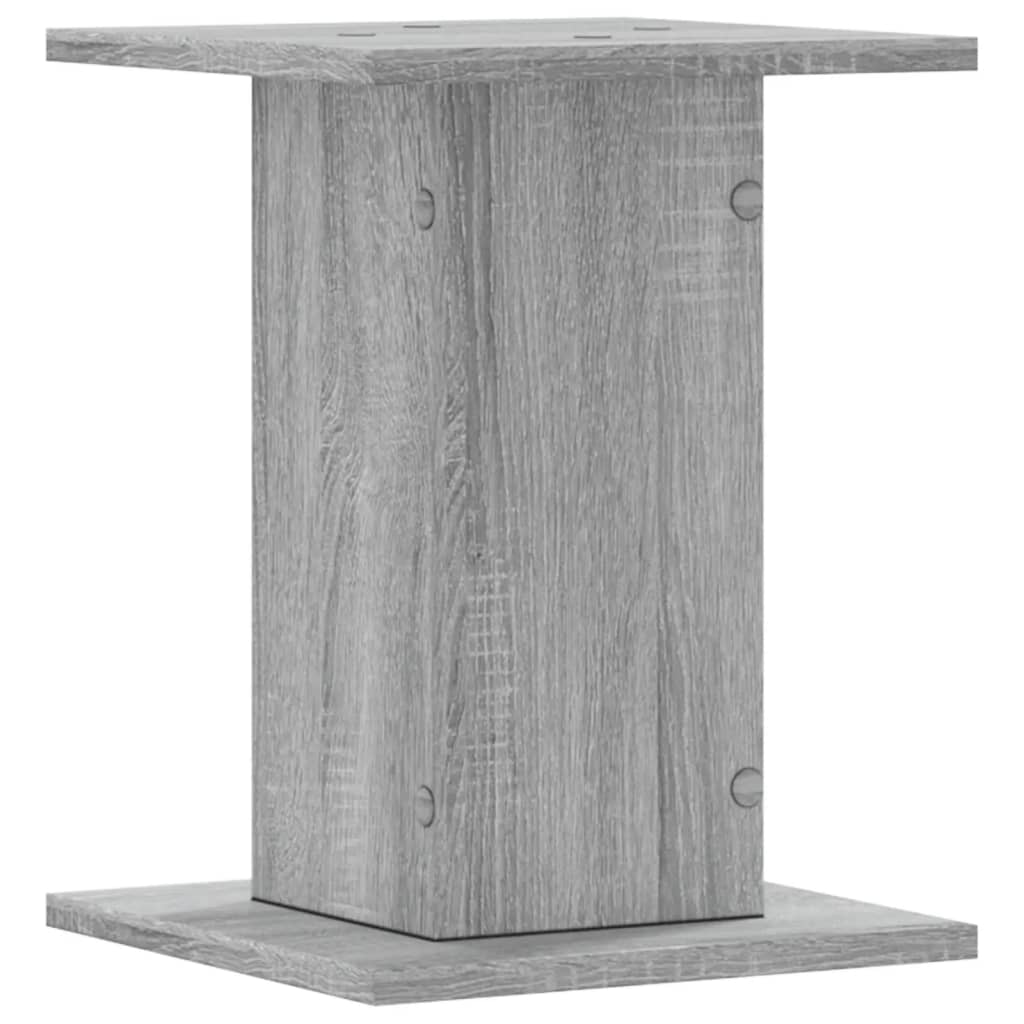 Speakerstandaards 2 st 30x30x40 cm bewerkt hout grijs sonoma