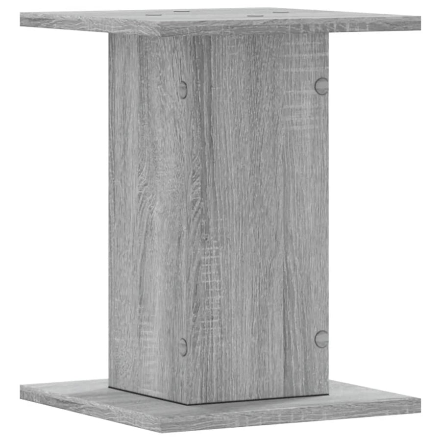 Speakerstandaards 2 st 30x30x40 cm bewerkt hout grijs sonoma