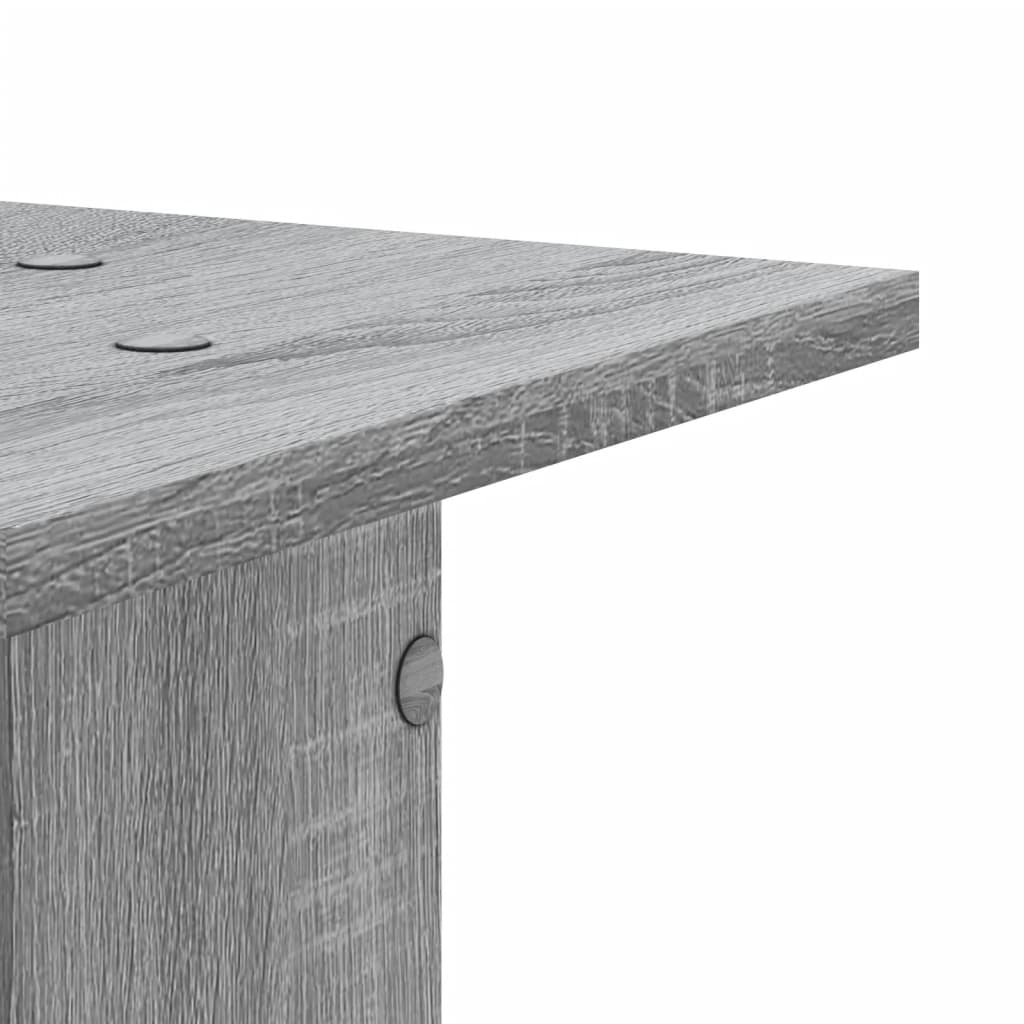 Speakerstandaards 2 st 30x30x40 cm bewerkt hout grijs sonoma