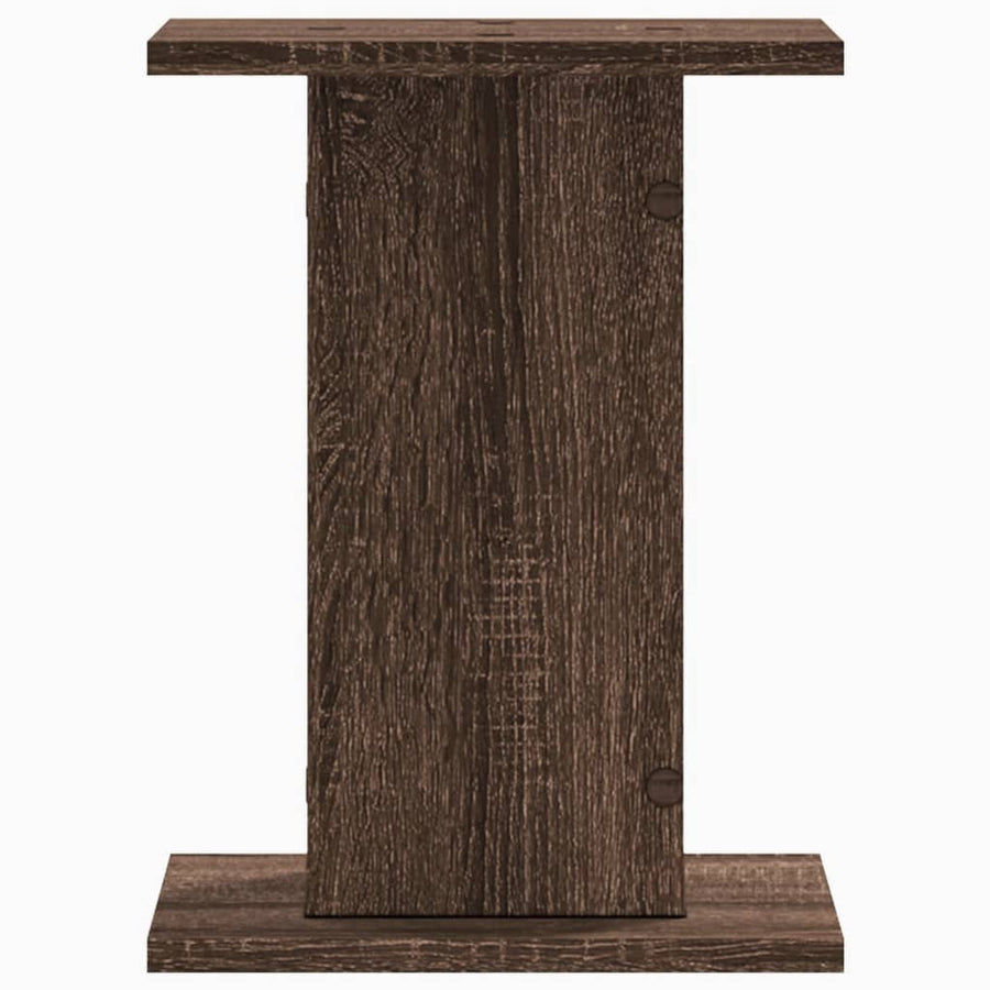 Speakerstandaards 2 st 30x30x40 cm bewerkt hout bruin eiken