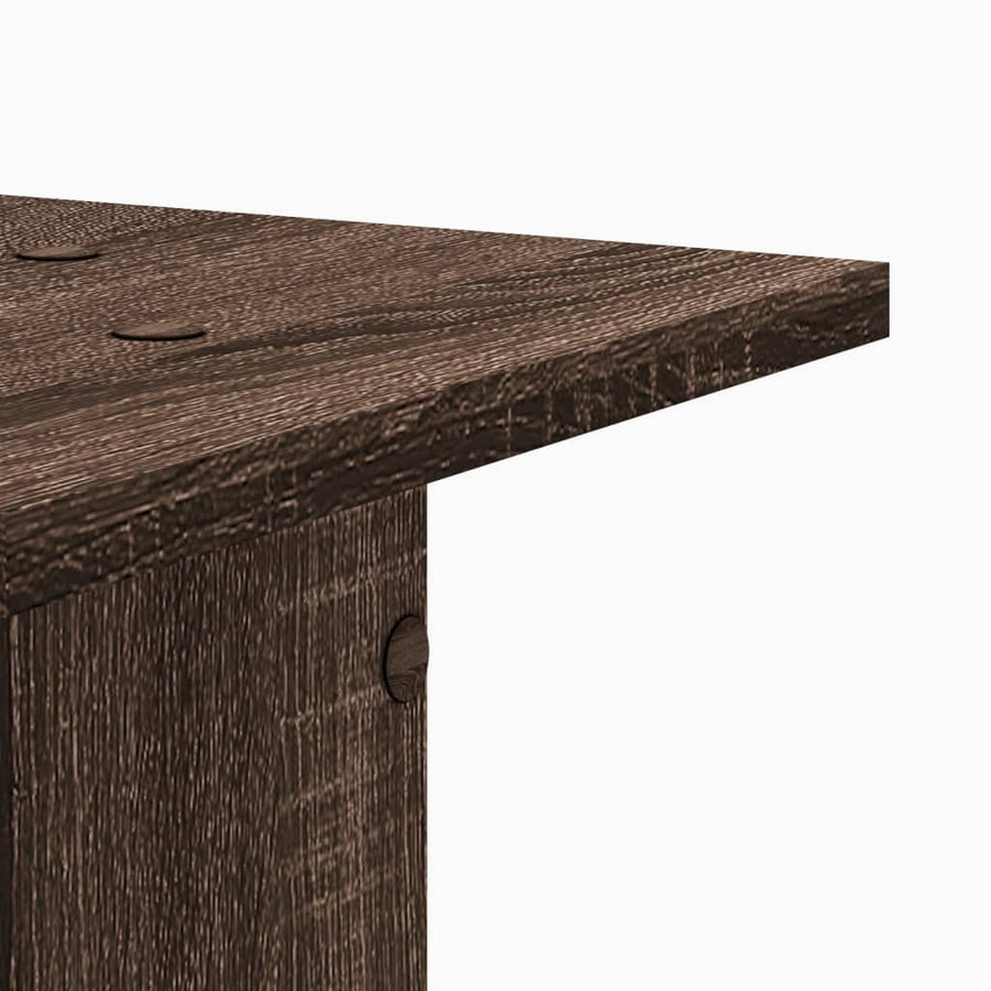 Speakerstandaards 2 st 30x30x40 cm bewerkt hout bruin eiken