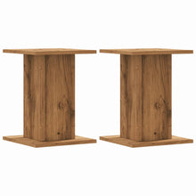 Speakerstandaards 2 st 30x30x40 cm hout artisanaal eikenkleurig