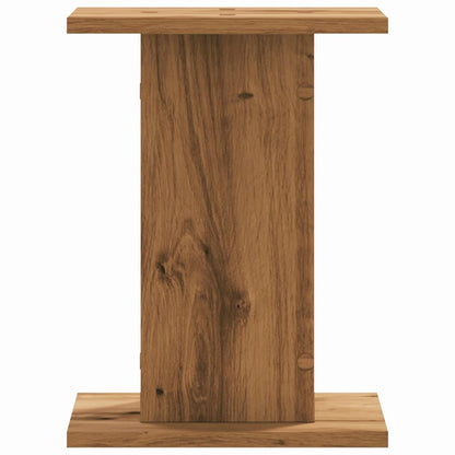 Speakerstandaards 2 st 30x30x40 cm hout artisanaal eikenkleurig
