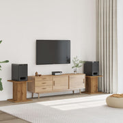 Speakerstandaards 2 st 40 cm eikenhout