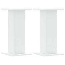 Speakerstandaards 2 st 30x30x60 cm bewerkt hout wit