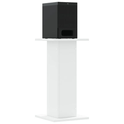 Speakerstandaards 2 st 30x30x60 cm bewerkt hout wit