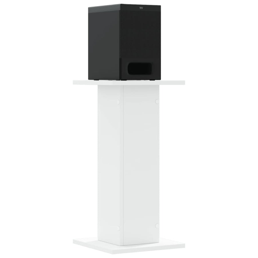 Speakerstandaards 2 st 30x30x60 cm bewerkt hout wit