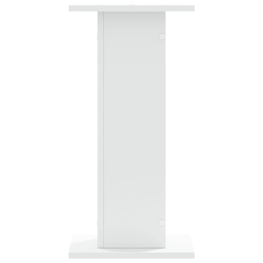 Speakerstandaards 2 st 30x30x60 cm bewerkt hout wit