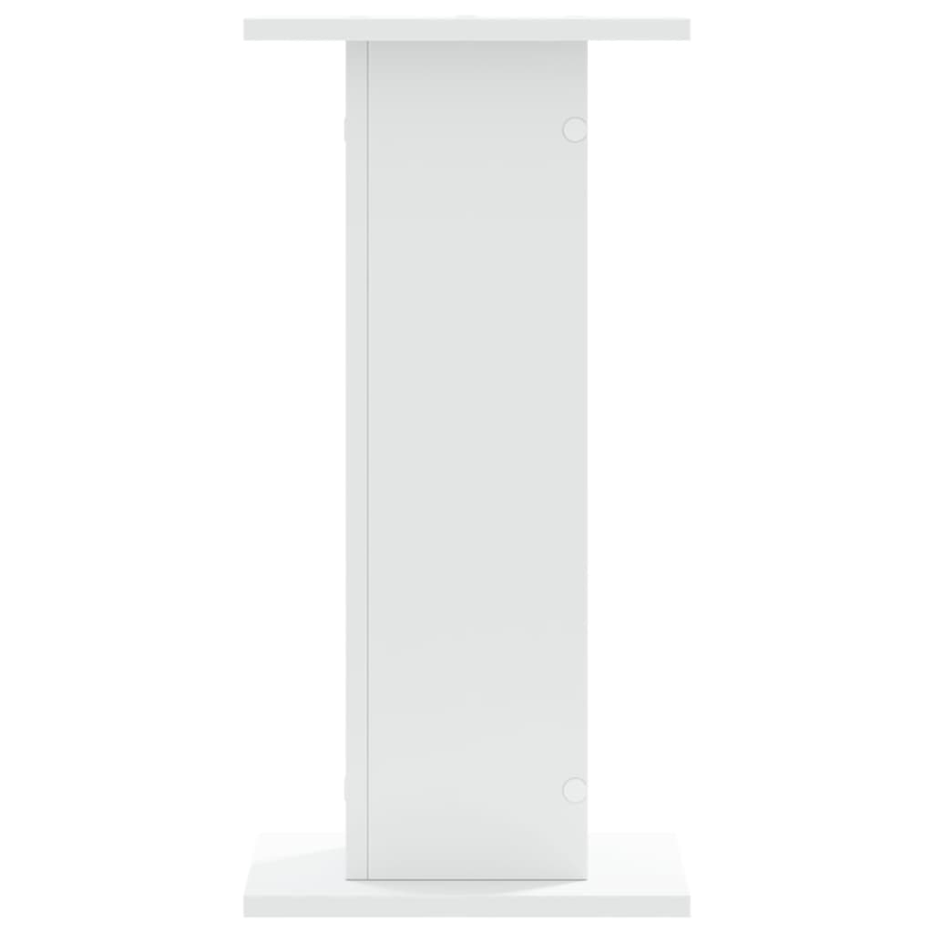 Speakerstandaards 2 st 30x30x60 cm bewerkt hout wit