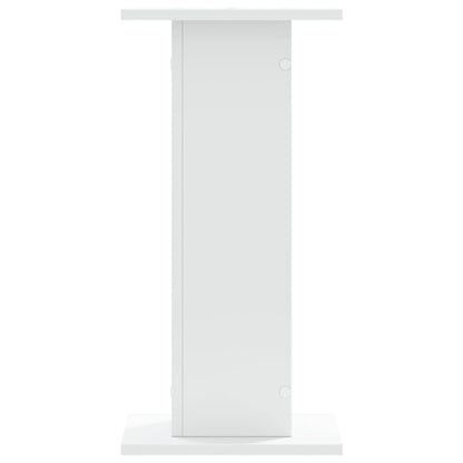 Speakerstandaards 2 st 30x30x60 cm bewerkt hout wit