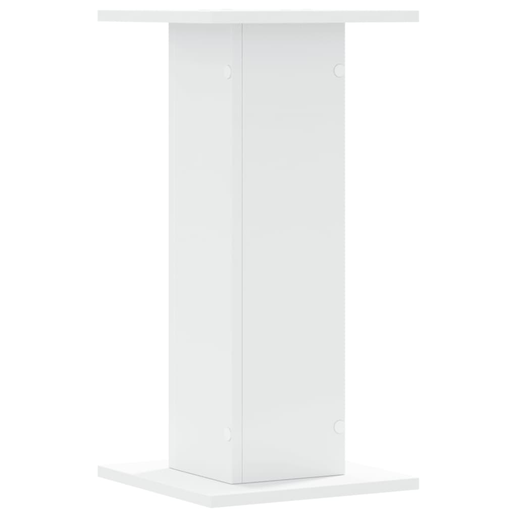 Speakerstandaards 2 st 30x30x60 cm bewerkt hout wit