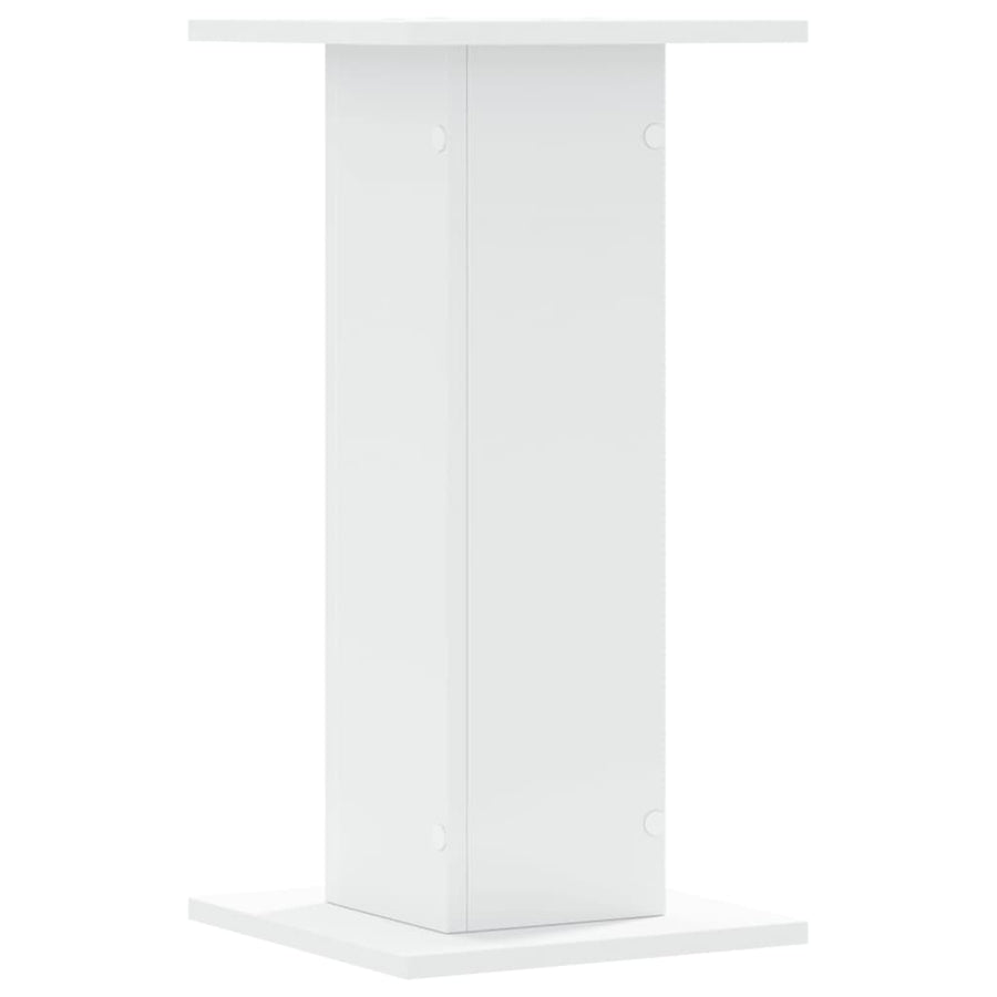 Speakerstandaards 2 st 30x30x60 cm bewerkt hout wit
