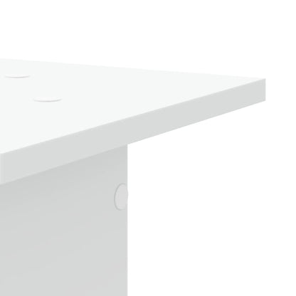 Speakerstandaards 2 st 30x30x60 cm bewerkt hout wit
