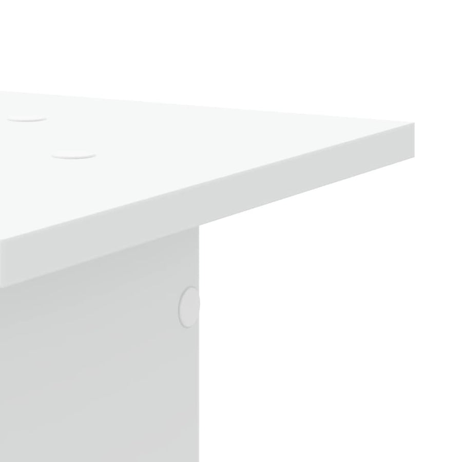 Speakerstandaards 2 st 30x30x60 cm bewerkt hout wit