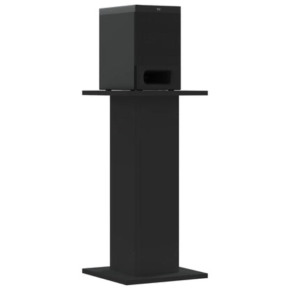 Speakerstandaards 2 st 30x30x60 cm bewerkt hout zwart