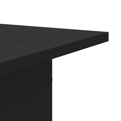 Speakerstandaards 2 st 30x30x60 cm bewerkt hout zwart
