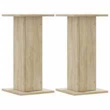 Speakerstandaards 2 st 30x30x60 cm bewerkt hout sonoma eiken