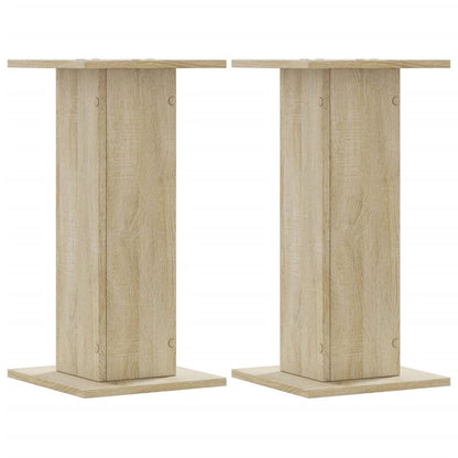 Speakerstandaards 2 st 30x30x60 cm bewerkt hout sonoma eiken