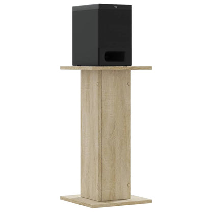 Speakerstandaards 2 st 30x30x60 cm bewerkt hout sonoma eiken