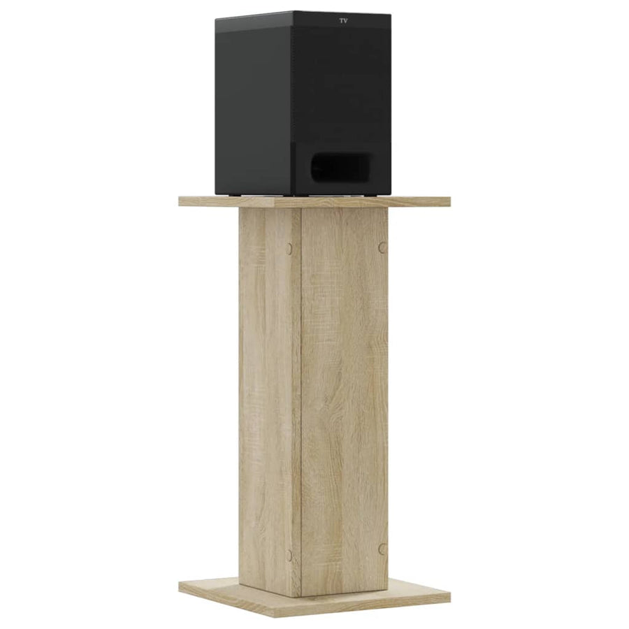 Speakerstandaards 2 st 30x30x60 cm bewerkt hout sonoma eiken