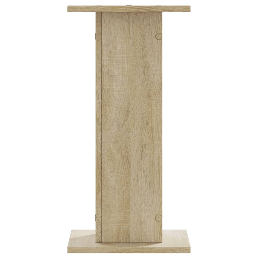 Speakerstandaards 2 st 30x30x60 cm bewerkt hout sonoma eiken