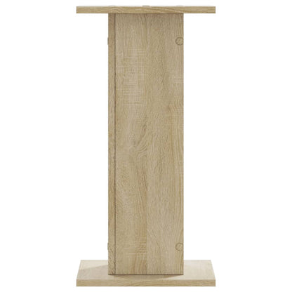 Speakerstandaards 2 st 30x30x60 cm bewerkt hout sonoma eiken