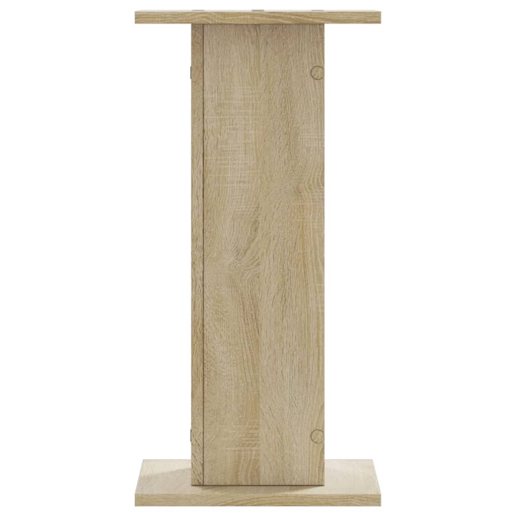 Speakerstandaards 2 st 30x30x60 cm bewerkt hout sonoma eiken
