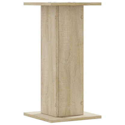 Speakerstandaards 2 st 30x30x60 cm bewerkt hout sonoma eiken