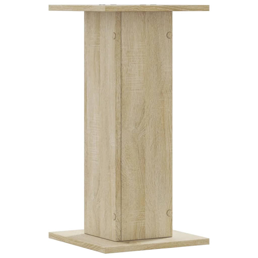 Speakerstandaards 2 st 30x30x60 cm bewerkt hout sonoma eiken