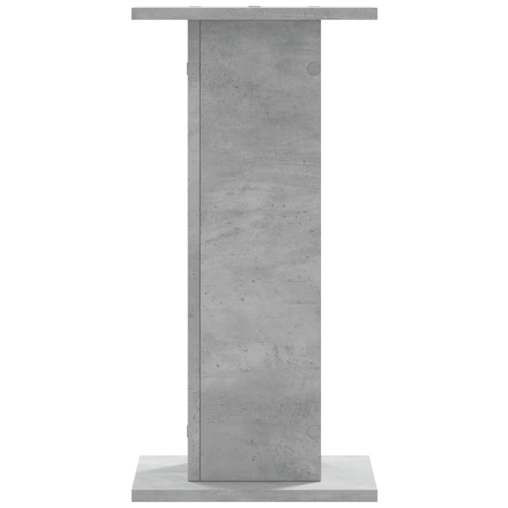 Speakerstandaards 2 st 30x30x60 cm bewerkt hout betongrijs