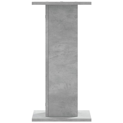 Speakerstandaards 2 st 30x30x60 cm bewerkt hout betongrijs