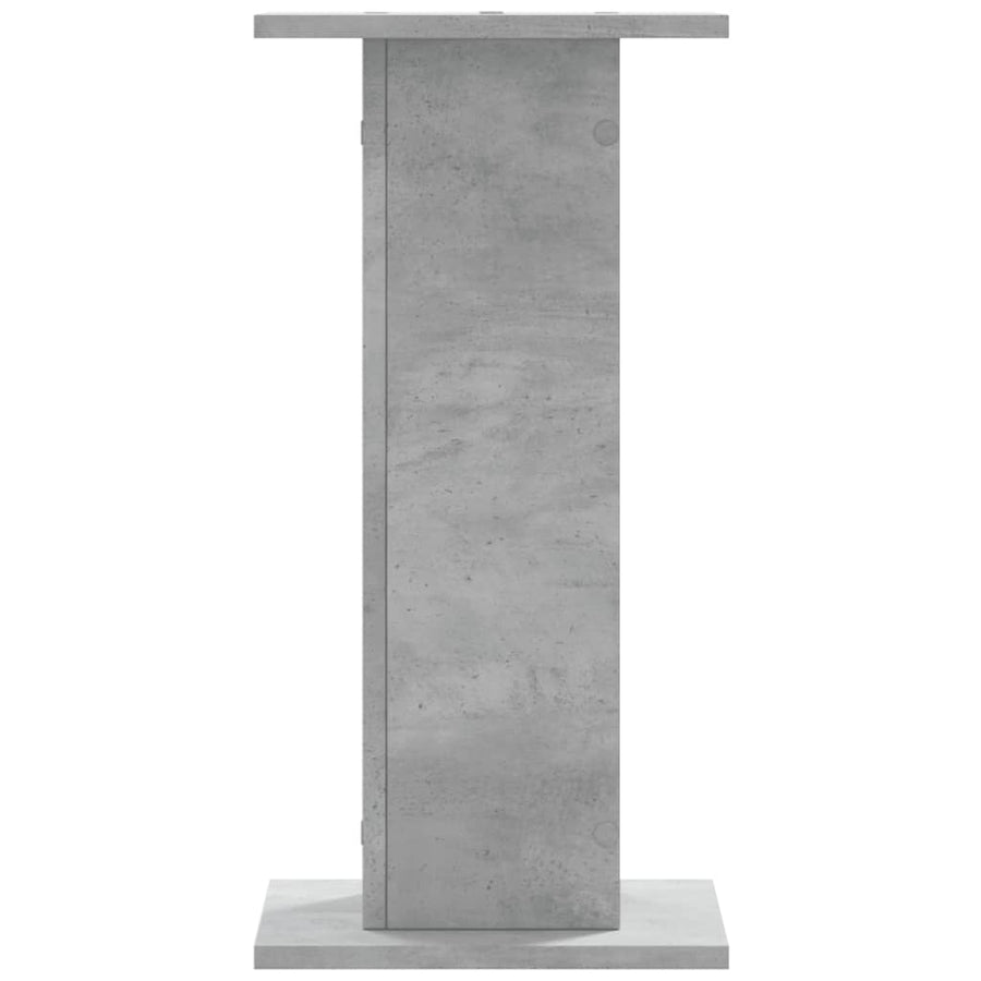 Speakerstandaards 2 st 30x30x60 cm bewerkt hout betongrijs