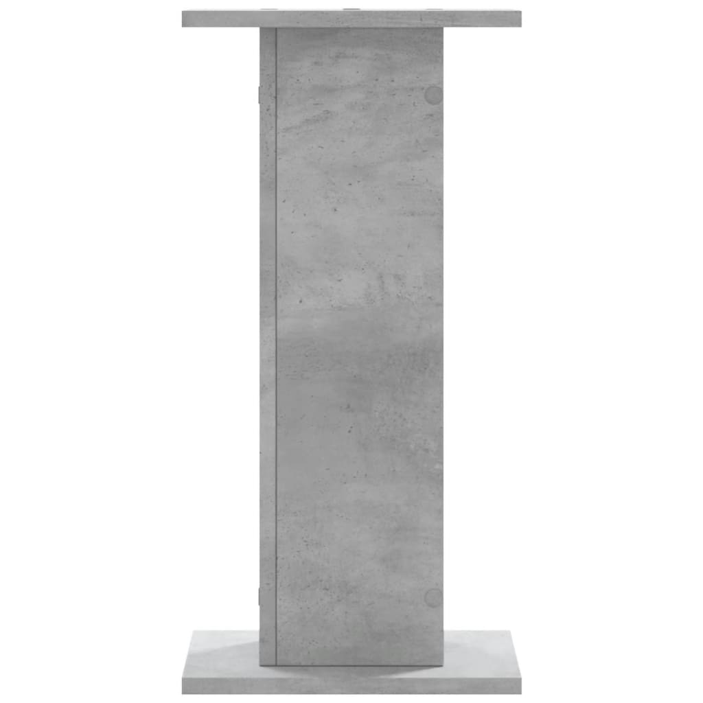 Speakerstandaards 2 st 30x30x60 cm bewerkt hout betongrijs