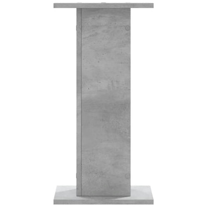 Speakerstandaards 2 st 30x30x60 cm bewerkt hout betongrijs
