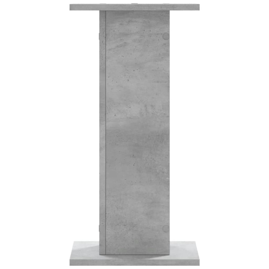 Speakerstandaards 2 st 30x30x60 cm bewerkt hout betongrijs