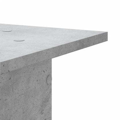 Speakerstandaards 2 st 30x30x60 cm bewerkt hout betongrijs