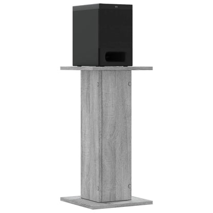 Speakerstandaards 2 st 30x30x60 cm bewerkt hout grijs sonoma