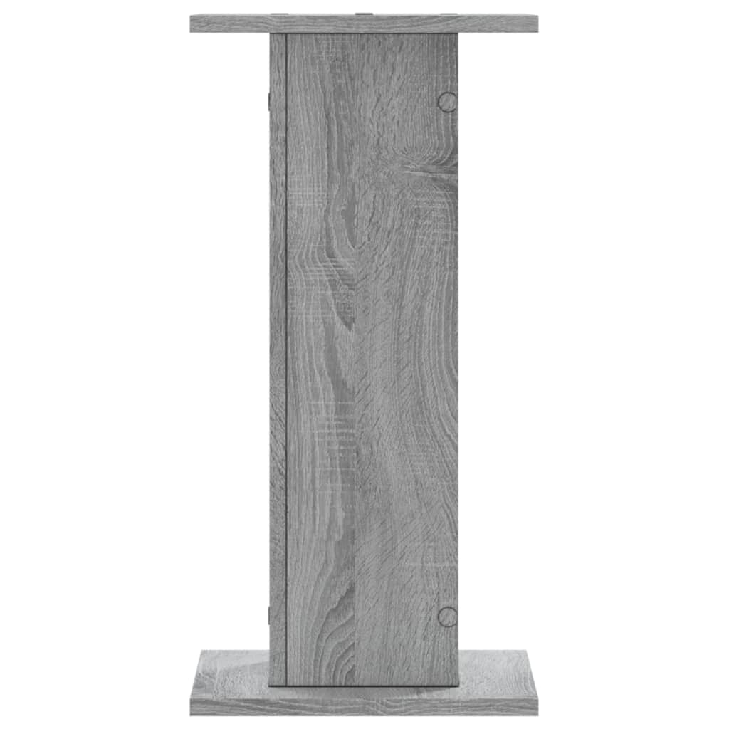 Speakerstandaards 2 st 30x30x60 cm bewerkt hout grijs sonoma