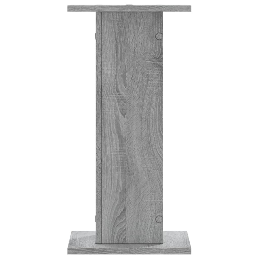 Speakerstandaards 2 st 30x30x60 cm bewerkt hout grijs sonoma