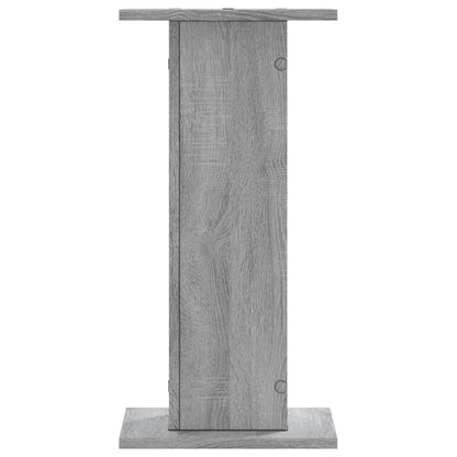 Speakerstandaards 2 st 30x30x60 cm bewerkt hout grijs sonoma
