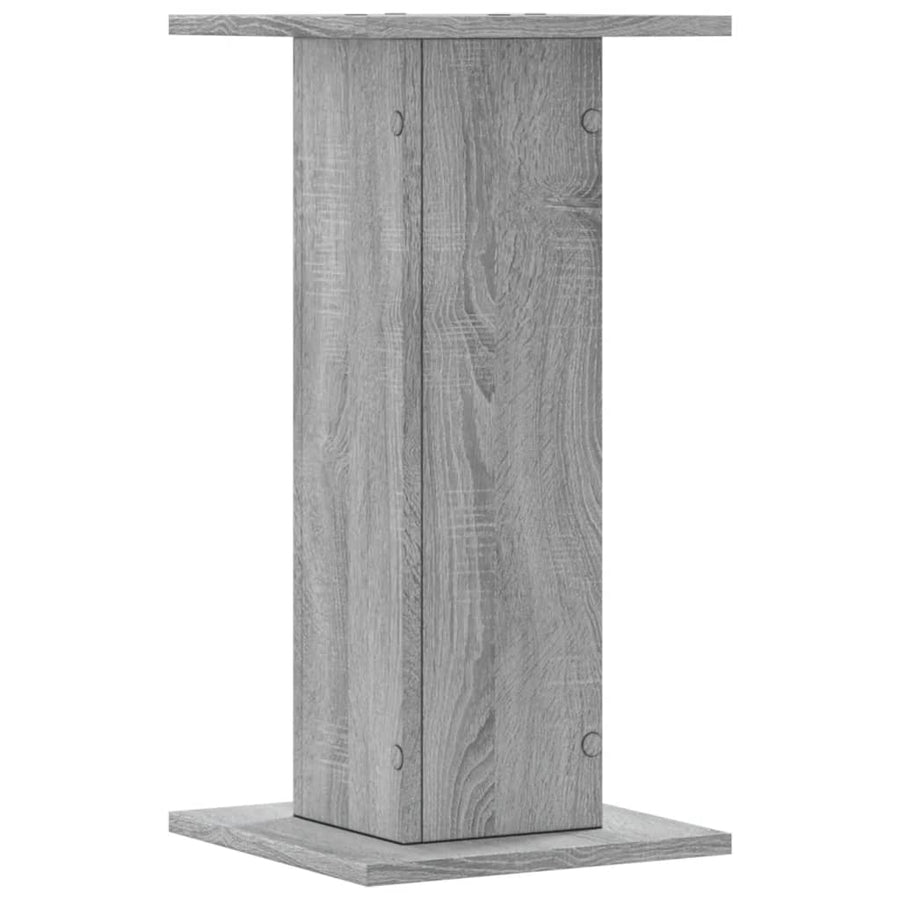 Speakerstandaards 2 st 30x30x60 cm bewerkt hout grijs sonoma