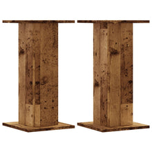 Speakerstandaards 2 st 30x30x60 cm bewerkt hout oud houtkleurig