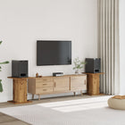 Speaker stands 2 pcs 30x30x60 cm treated old wood-colored