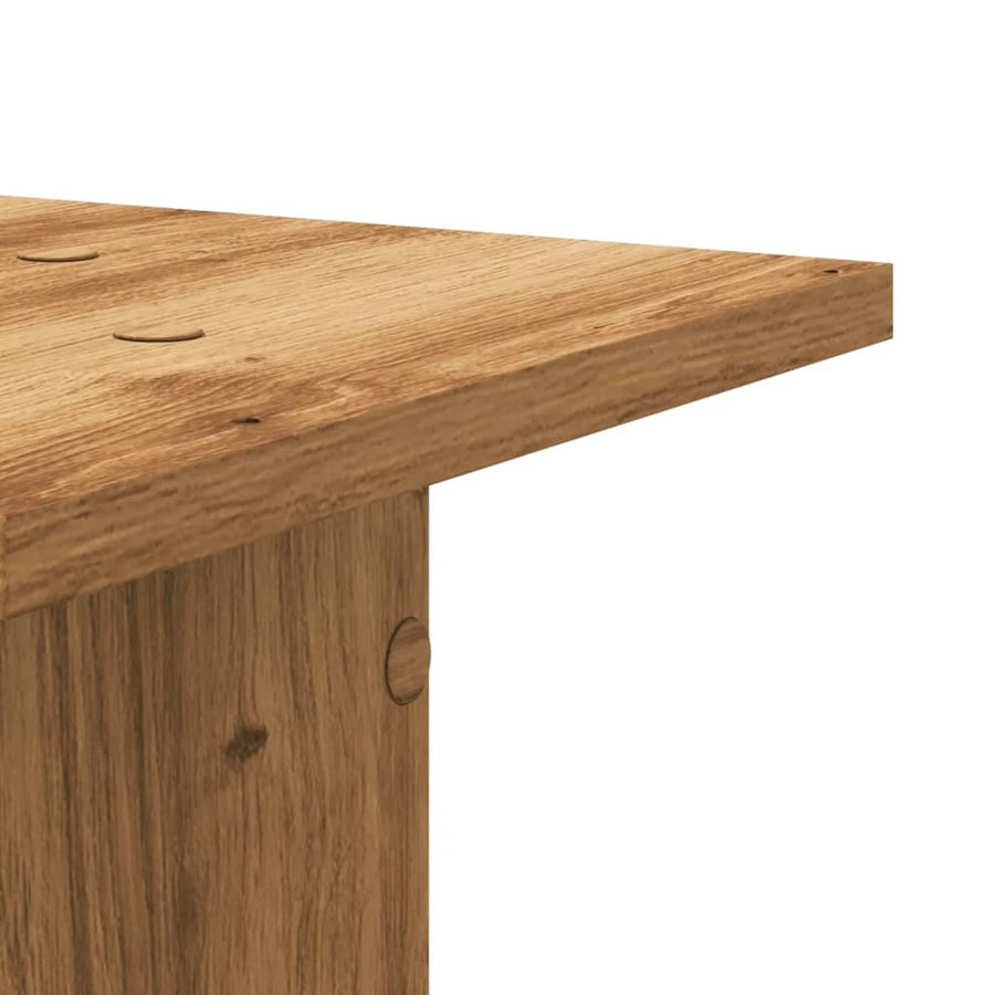 Speakerstandaards 2 st 30x30x60 cm hout artisanaal eikenkleurig