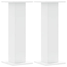 Speakerstandaards 2 st 30x30x80 cm bewerkt hout wit