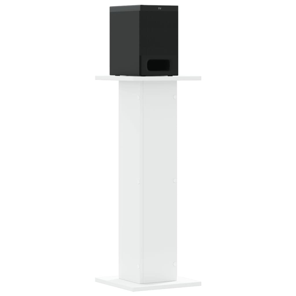 Speakerstandaards 2 st 30x30x80 cm bewerkt hout wit