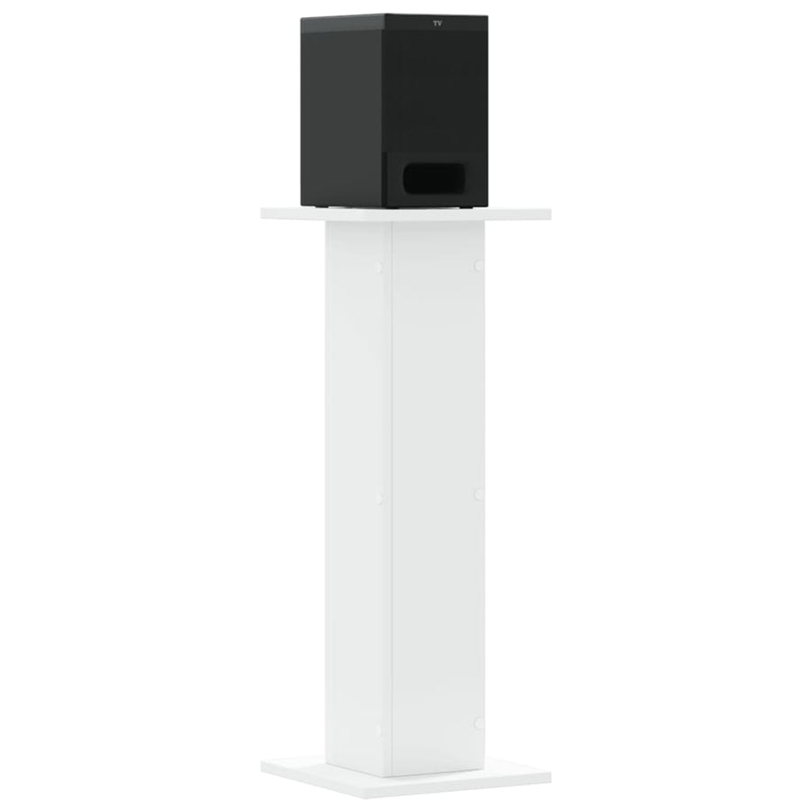 Speakerstandaards 2 st 30x30x80 cm bewerkt hout wit