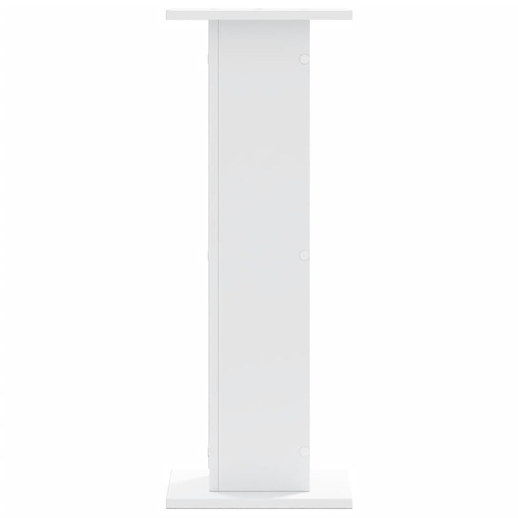 Speakerstandaards 2 st 30x30x80 cm bewerkt hout wit
