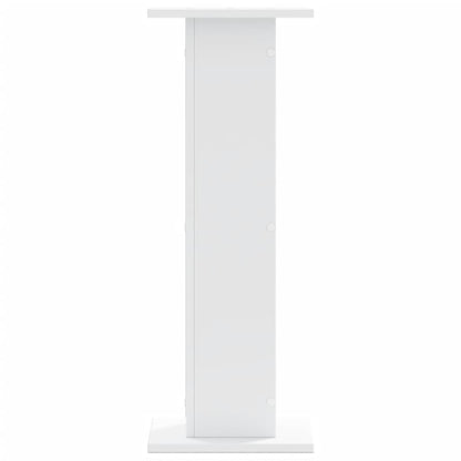 Speakerstandaards 2 st 30x30x80 cm bewerkt hout wit